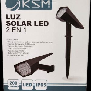 LUZ LED SOLAR SOLAR KOSMO KSM 888ZL ESTACA LED PARA JARDINES IP65