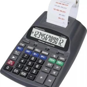 CALCULADORA ELECTRICA DAIHATSU D-l100T GRIS CON IMPRESOR A PILA 12 DIGITOS 220V CALCULADORA ELECTRICA DAIHATSU D-l100T GRIS CON IMPRESOR A PILA 12 DIGITOS 220V