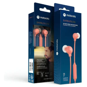 AURICULARES MOTOROLA EARBUDS 3-S CORAL C/MICROFONO MANOS LIBRES