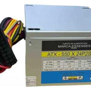 FUENTE PC ESSENSES ATX-550 24PS2 8 X 8 CON CONECTORES 20+4PIN