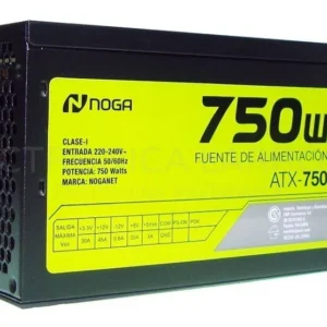 FUENTE PC NOGA GAMER / SERVIDOR ATX-750 W P4 HOMOLOGADA CALIDAD