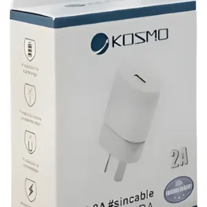 CARGADOR KOSMO KOS 2A 220V TRAVEL 2A RAPIDO SALIDA USB