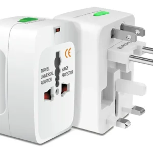 ADAPTADOR UNIVERSAL DE VIAJE CON PROTECCION DE TENCION 100 @ 250V