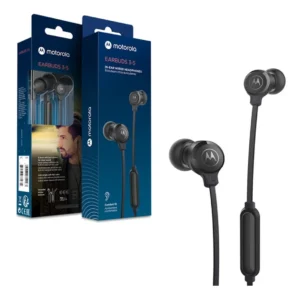 AURICULARES MOTOROLA EARBUDS TYPE C 3C-S NEGRO C/MICROFONO MANOS LIBRES
