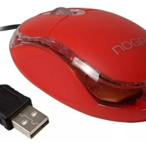 MOUSE NOGA NG-611URJ USB OPTICO ROJO CONTORNO ILUMINACION LED GAMER