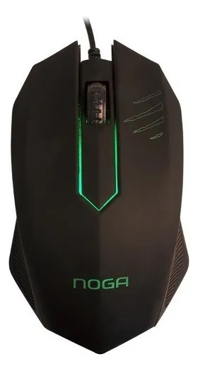 MOUSE NOGA ST-20 GAMER STORMER NEGRO 1200 DPI RETROILUMINADO SPECTRUM COLORS