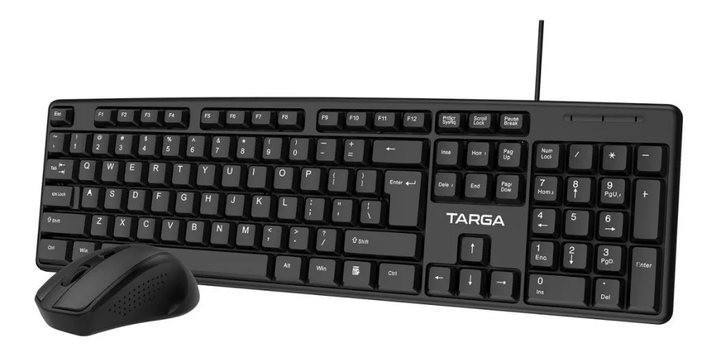 TECLADO Y MOUSE TARGA KIT OFFICE200 -TECLADO C/CABLE USB + MOUSE INALAMBRICO TECLADO Y MOUSE TARGA KIT OFFICE200 -TECLADO C/CABLE USB + MOUSE INALAMBRICO