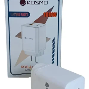 CARGADOR KOSMO ULTRA FAST KOS A+C 100W USB + TIPO C NOTEBOOK / SMART/ IPHONE