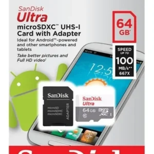 MEMORIA SANDISK MICRO SD 64 GB CLASE 100 ULTRA 100 MB/S SPEED