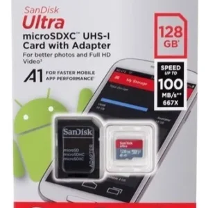 MEMORIA SANDISK MICRO SD 128 GB CLASE 100 ULTRA 100 MB/S SPEED