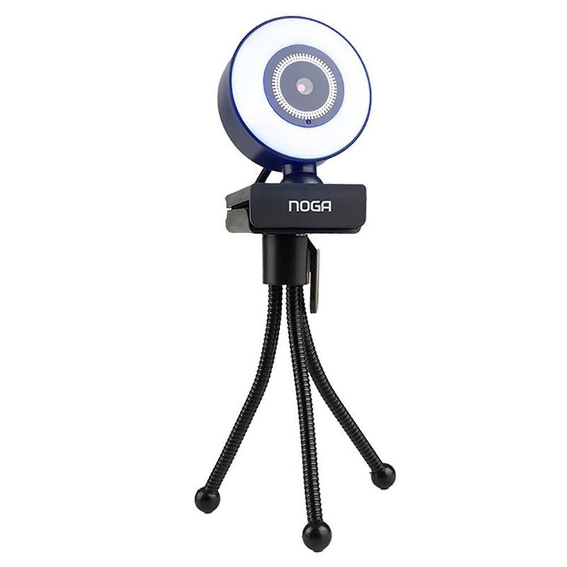 CAMARA WEB NOGA NGW-111 CON LUZ RESOLUCIÓN FULL HD 1920 X 1080 CON MIC + TRIPODE