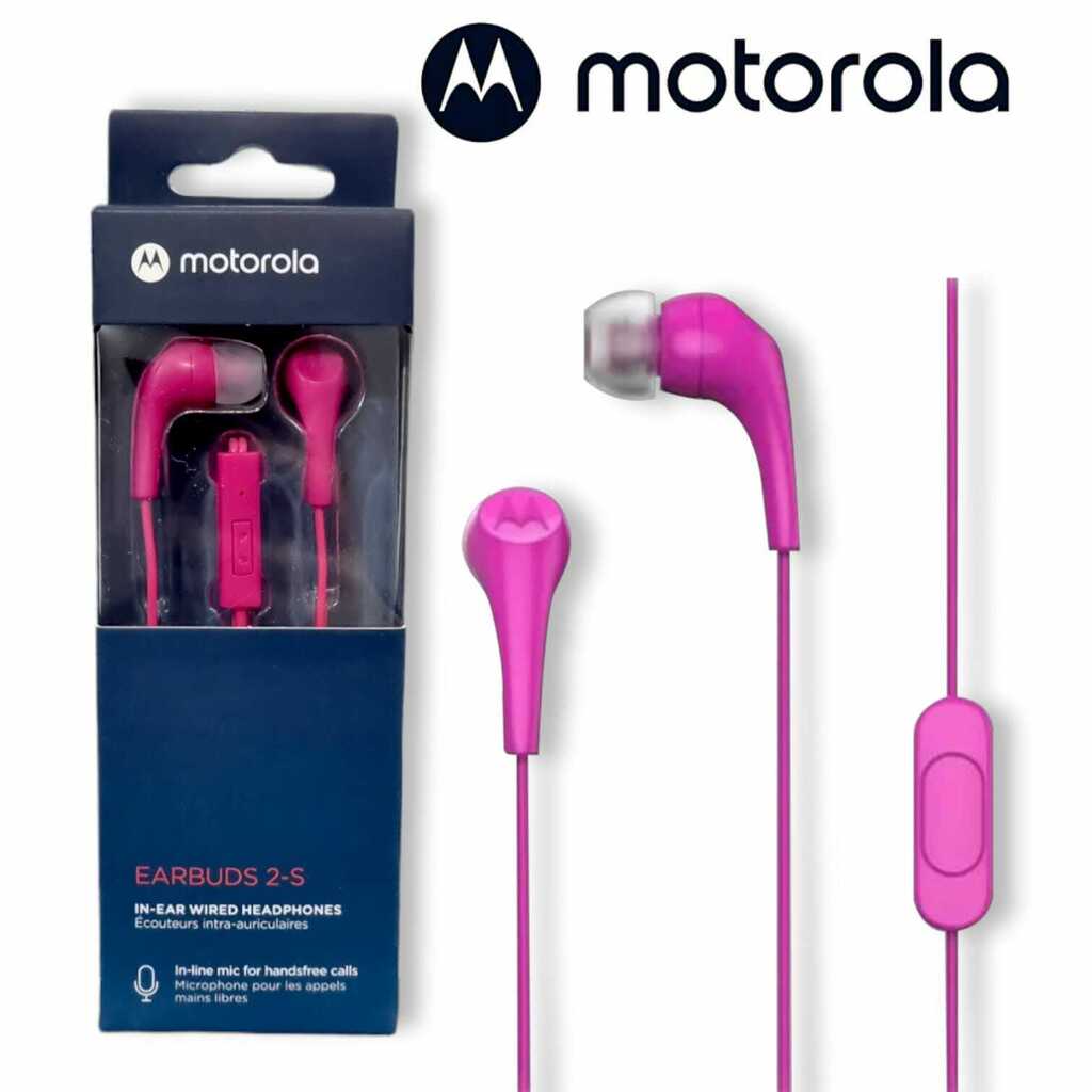 AURICULARES MOTOROLA EARBUDS 2-S ROSA C/MICROFONO MANOS LIBRES