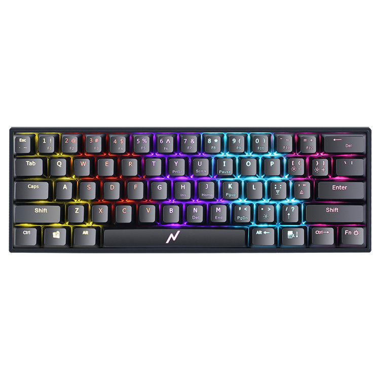 TECLADO NOGA GANON 60% MECÁNICO GAMER RETROILUMINADO RGB HUE CHROMATIC LED