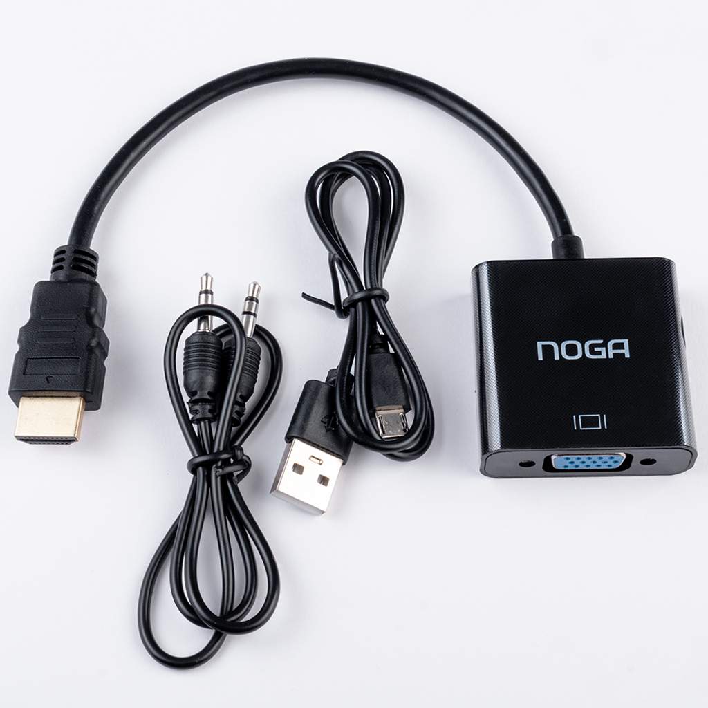 ADAPTADOR NOGA HDMI-VGA CON SALIDA DE AUDIO