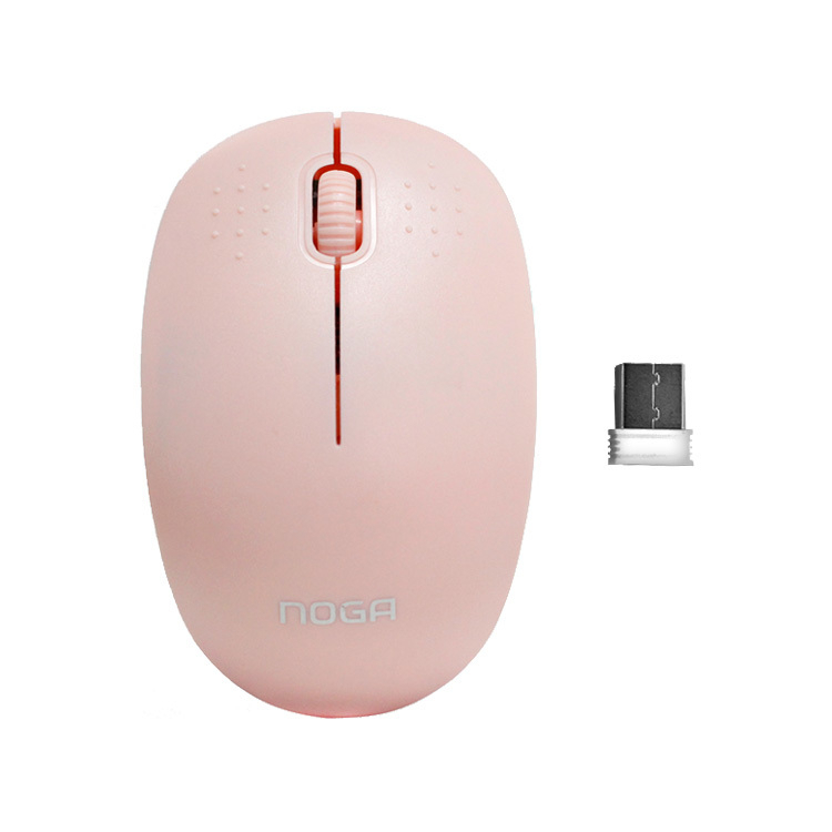 MOUSE NOGA NG-900U MINI ROSADO INALAMBRICO USB 2,4 GHZ PC NOTEBOOKS Y TABLETS