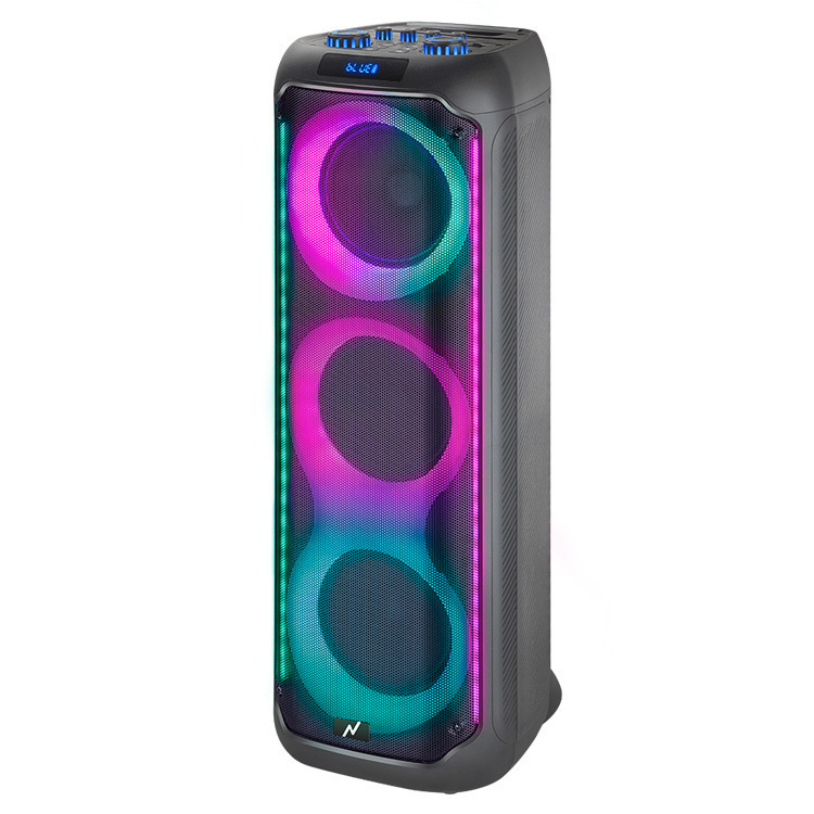 PARLANTE PORTATIL NOGA NGL-450BT 3 X 8″ KARAOKE BT LED RGB LIGHT