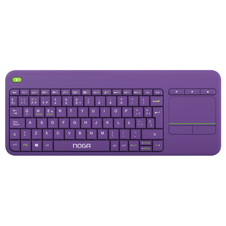 TECLADO NOGA NKB-Q80 VIOLETA TOUCH PAD 2,4G + BLUETOOTH 2,4G – 15 TECLAS