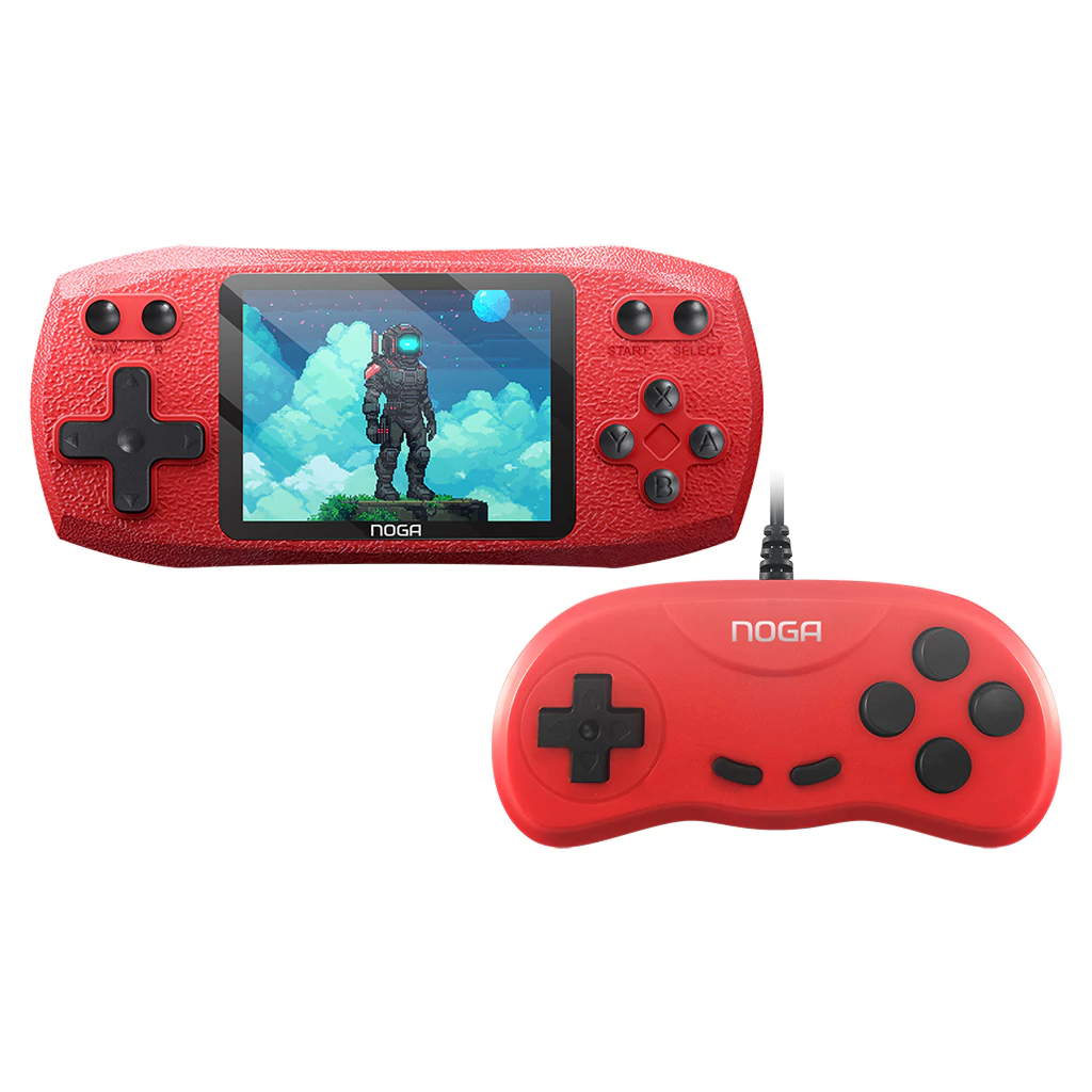 CONSOLA PORTATIL NOGA POCKY R18 ROJO 8 BITS 600 JUEGOS RETRO CLASICOS