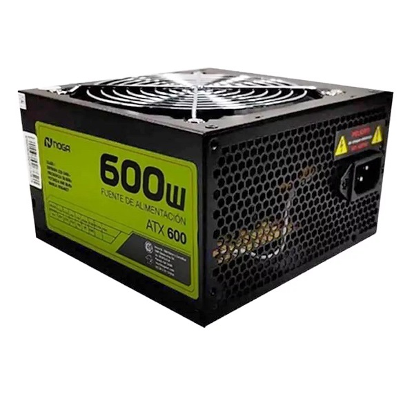 FUENTE PC NOGA GAMER / SERVIDOR ATX-600 W P4 HOMOLOGADA CALIDAD