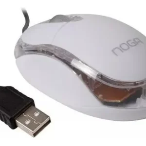 MOUSE NOGA NG-611UWT USB OPTICO BLANCO CONTORNO ILUMINACION LED GAMER