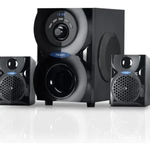 PARLANTE NOGA SPARK 2.1 BLUETOOTH 5.0 -RADIO FM- AUX – LINE-IN MADERA 20W REMOTO