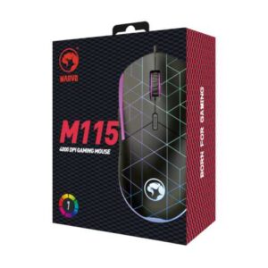MOUSE MARVO M115 OPT 4000 DPI AMBIDIESTRO LED 7 COLORS