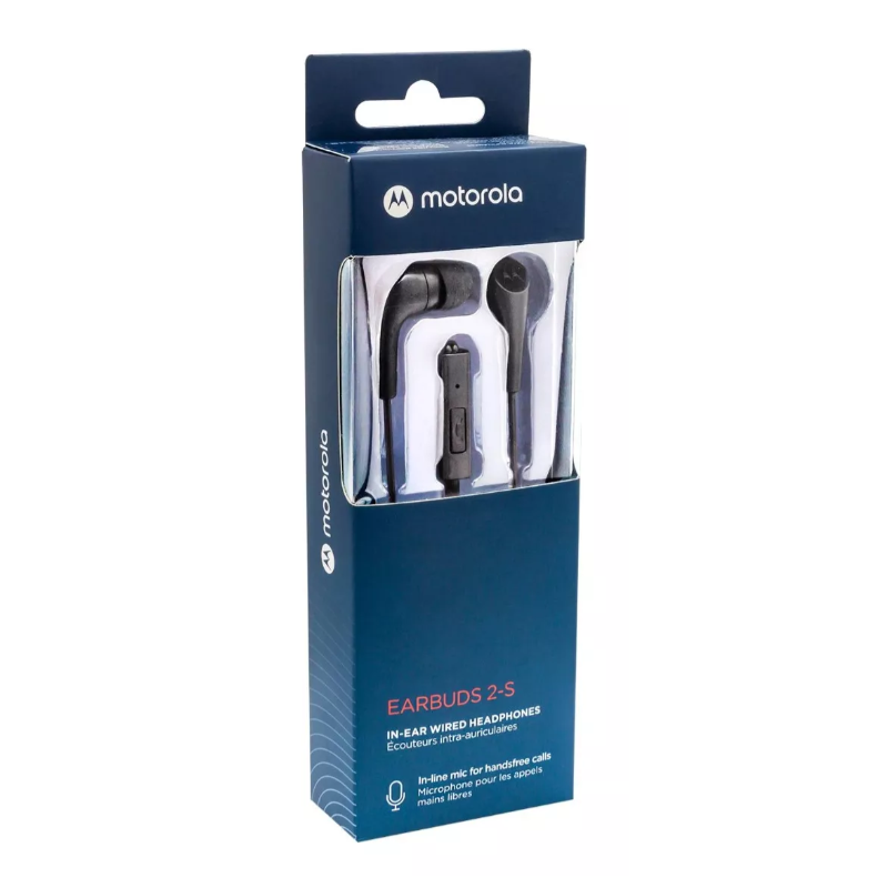 AURICULARES MOTOROLA EARBUDS 2-S NEGRO C/MICROFONO MANOS LIBRES