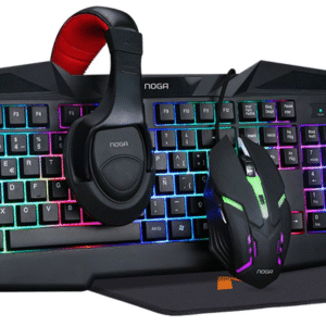 COMBO NOGA NKB-403 4 EN 1 TECLADO MOUSE AURICULARES CON MIC PAD MOUSE