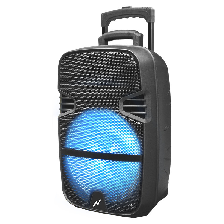 PARLANTE PORTATIL NOGA NGL-460BT 1 X 15″ + 1 TWITTER KARAOKE BT LED RGB LIGHT