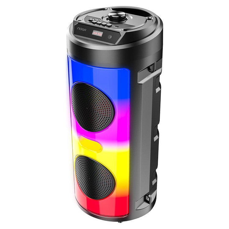 PARLANTE PORTABLE TORRE NOGA NG-BT650 2 X 4″ KARAOKE BLUETOOTH LEDS MICROFONO