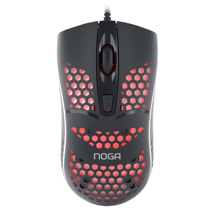 MOUSE NOGA ST-855 NEGRO GAMER STORMER LED RGB 4D  1600 DPI