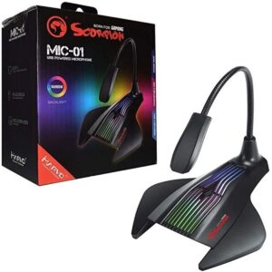 MICRÓFONO STREAMING MARVO MIC-01 USB 1.5MTS RGB