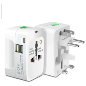 ADAPTADOR UNIVERSAL DE VIAJE PRO CON PROTECCION DE TENSION 100 @ 250V + USB + C