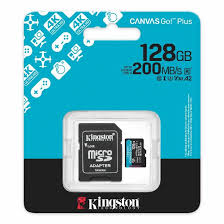 MEMORIA KINGSTON MICRO SDCS4/ 128 GB G4 V30 A2 200MB/S CANVAS GO PLUS