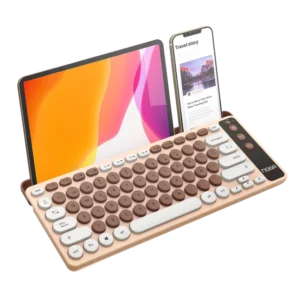 TECLADO NOGA NKB-Q30BR INALAMBRICO USB + BLUETOOTH RECARGABLE CON SOPORTE