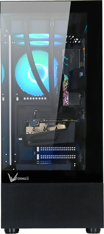 GABINETE GAMER AIR CRYSTAL Z1+ BLACK FORMULA V - Imagen 2