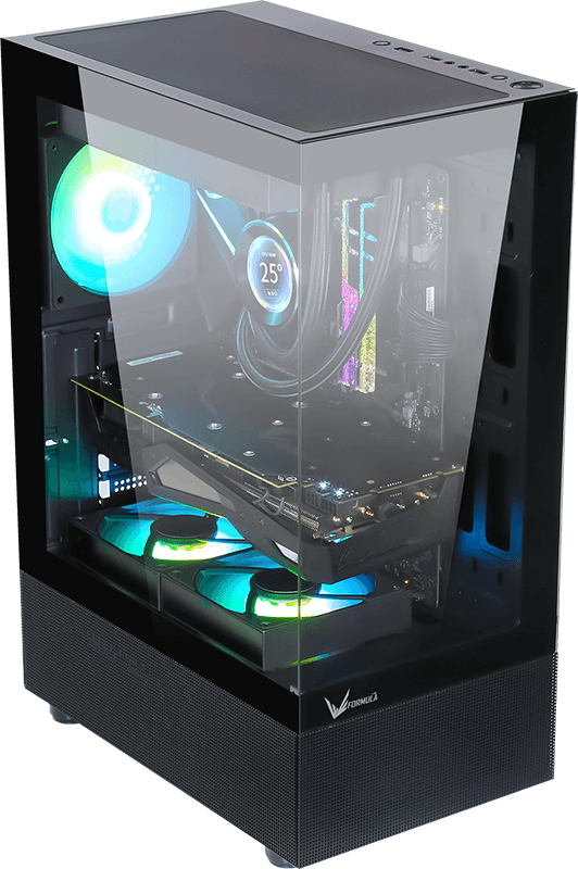GABINETE GAMER AIR CRYSTAL Z1+ BLACK FORMULA V - Imagen 3