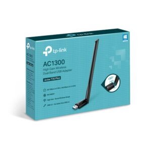 ADAPTADOR USB INALÁMBRICO BANDA DUAL AC1300 ALTA GANANCIA ARCHER T3U PLUS TP LINK