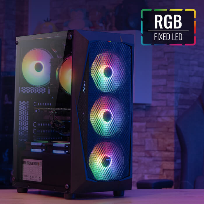 GABINETE AEROCOOL FALCON BLACK - Imagen 2