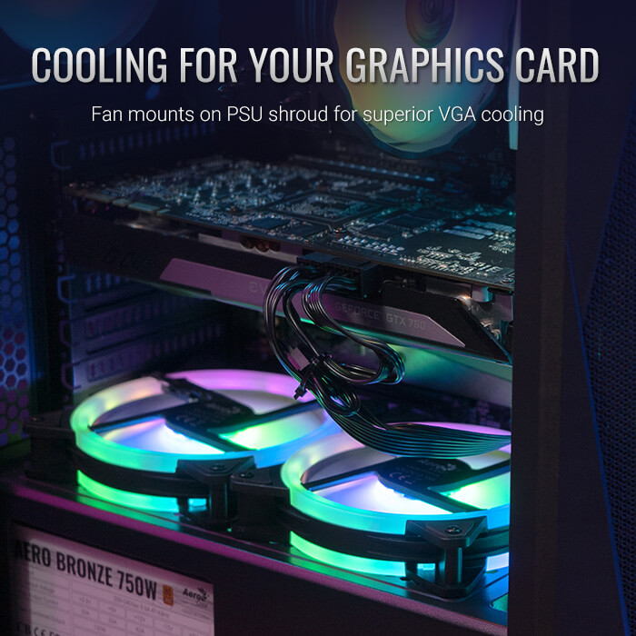 GABINETE AEROCOOL FALCON BLACK - Imagen 5