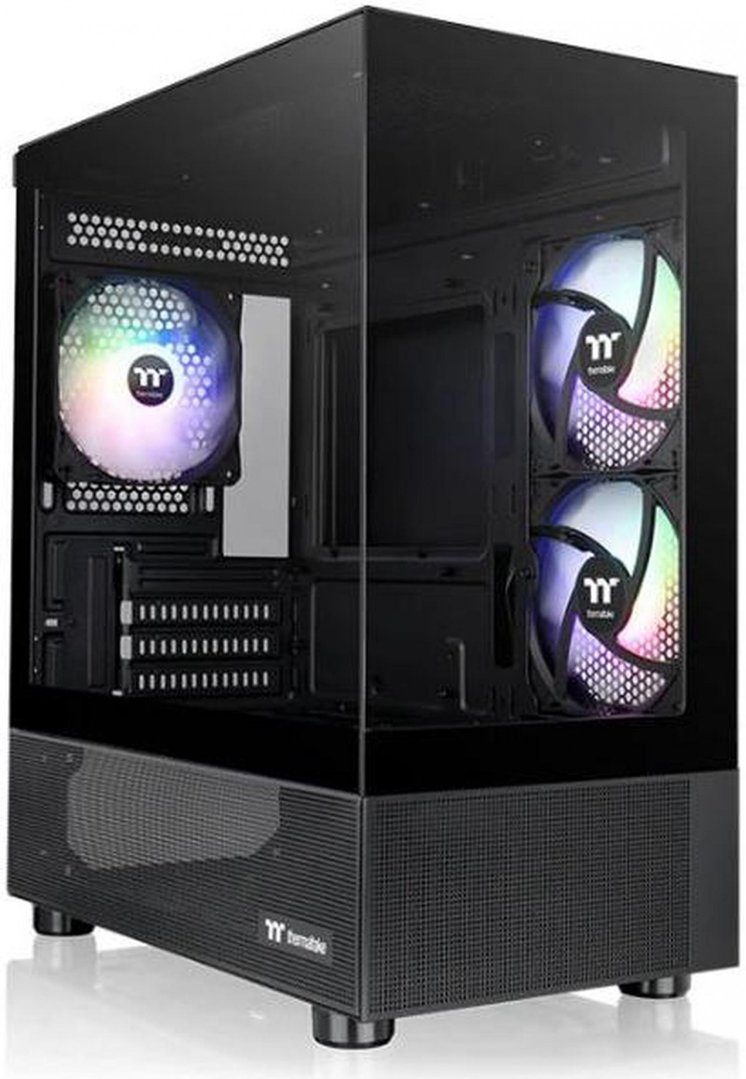 GABINETE THERMALTAKE VIEW 170 TG ARGB BLACK WHITE TEMPERED GLASS - Imagen 2