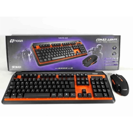 COMBO DE MOUSE & TECLADO GAMER INALÁMBRICO NOGA STORMER NKB-40 NARANJA COMBO DE MOUSE & TECLADO GAMER INALÁMBRICO NOGA STORMER NKB-40 NARANJA