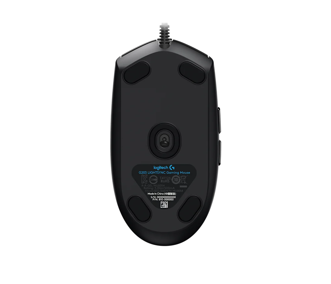 MOUSE LOGITECH C/CABLE G203 NEGRO - Imagen 4