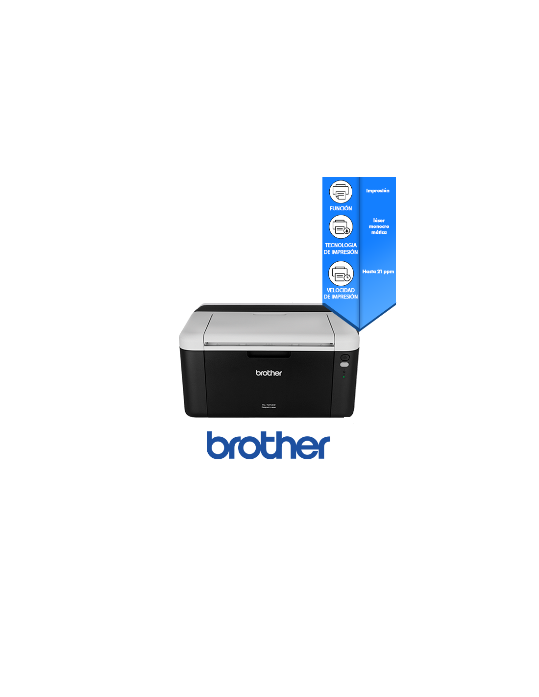 Impresora Brother HL1212W Laser Monocromatica - Imagen 3