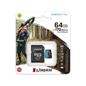 MEMORIA KINGSTON MICRO SD 64 GB V30 A2 170 MB/S CANVAS GO PLUS
