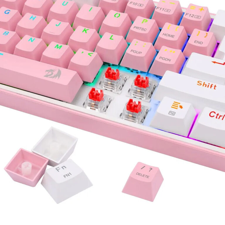 TECLADO REDRAGON MECÁNICO K616 FIZZ PINK/WHITE - Imagen 2