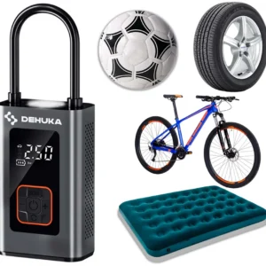 INFLADOR DE NEUMÁTICOS INALÁMBRICO PARA AUTO BICI MOTO DEHUKA