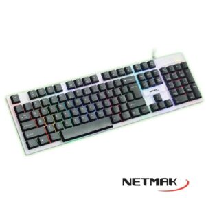 TECLADO NETMAK GAMER NM-ZAKRO BLANCO