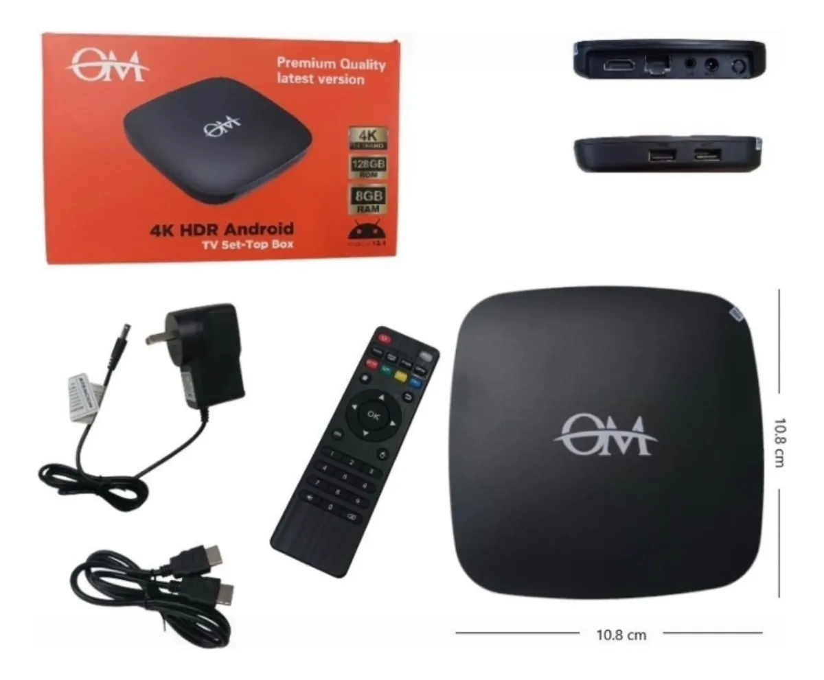 TVBOX OM 4K/HDR STREAMING 128GB 8GB RAM