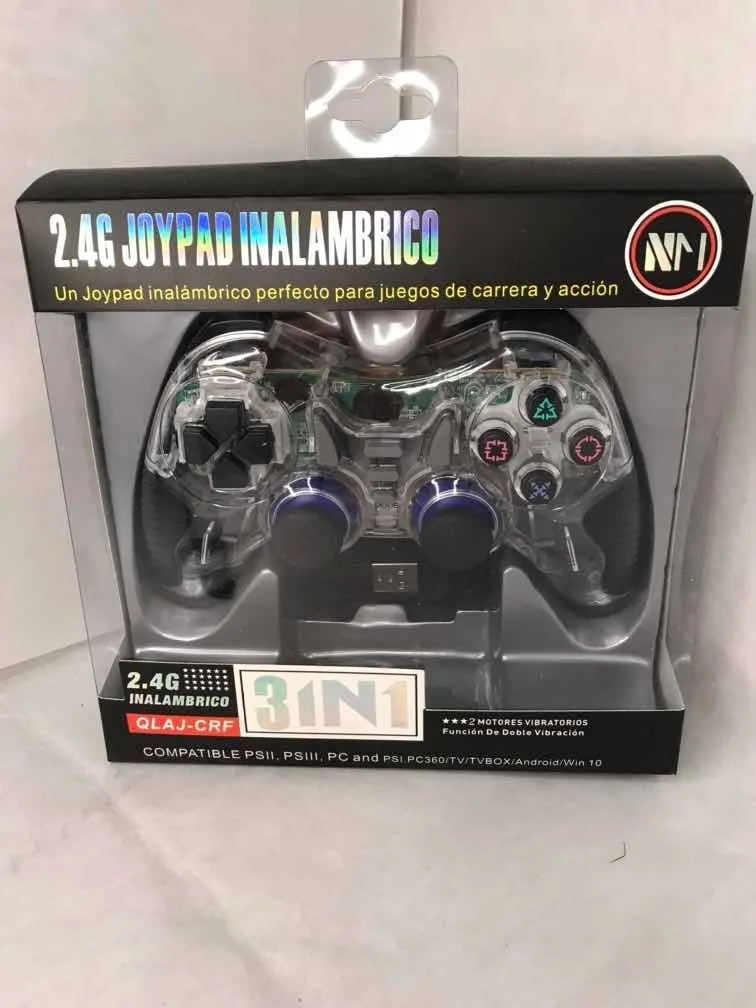 JOYSTICK INALÁMBRICO NM 3 EN 1 QLAJ-CRF TRANSPARENTE JOYSTICK INALÁMBRICO NM 3 EN 1 QLAJ-CRF TRANSPARENTE